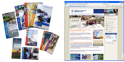 Outward Bound print collateral and website